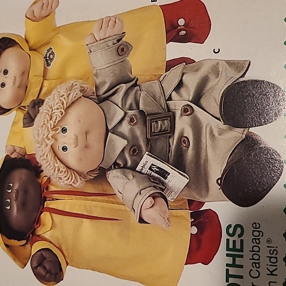 Cabbage Patch Kids Butterick Sewing Pattern 3152 Rain Wear Uncut - Picture 3 of 8